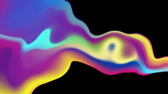 色彩斑斓的液体全息波摘要背景