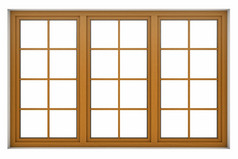 渲染木窗口框架孤立的白色背景