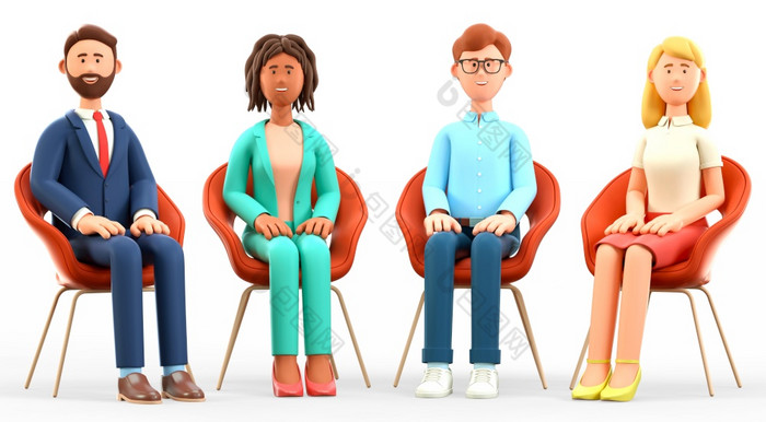 插图业务团队会议快乐多元文化的人字符与他们的手他们的膝盖坐着椅子成功的团队合作集团治疗讨论和支持会话