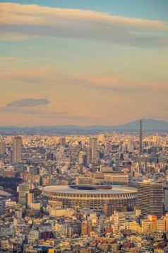 东京日本12月的新国家体育场奥运体育场东京日本从赢富数据日落