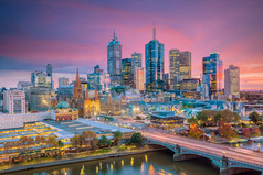 墨尔本城市天际线《暮光之城》澳大利亚