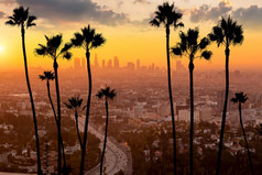 市中心这些洛杉矶城市天际线城市景观曼联州