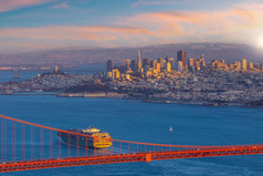 著名的金门桥三旧金山加州美国《暮光之城》