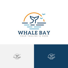 太阳鲸鱼湾海滩海岸海自然野生动物单一险种风格标志