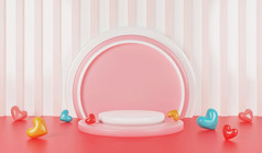 情人节rsquo插图站显示装饰与爱色彩斑斓的心气球