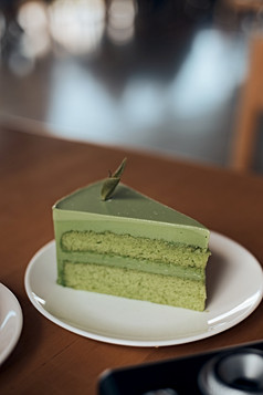 美味的火柴蛋糕使从绿色茶火柴蛋糕使从绿色茶