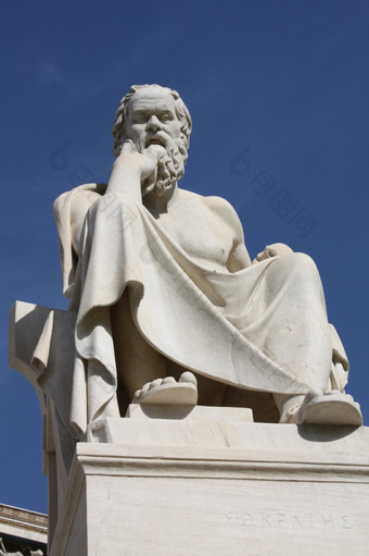 新古典主义雕像古老的希腊哲学家苏格拉底外学院雅典希腊