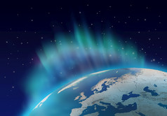 北部灯极光北欧化工在地球地球北部半球北部灯在地球