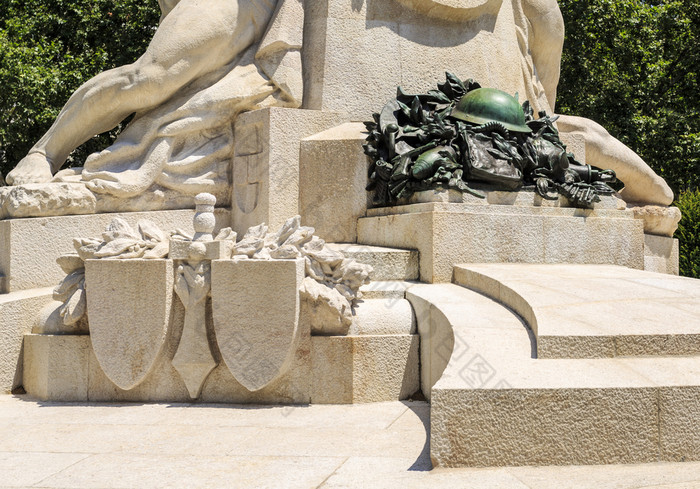细节的纪念碑兑现的葡萄牙语战士世界战争市中心里斯本portugalsculpture马克西米亚诺阿尔维斯