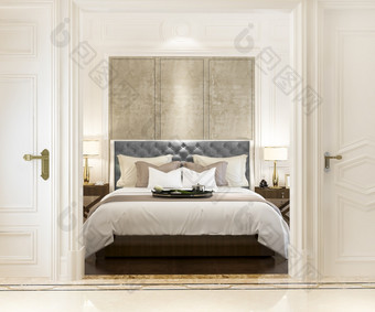 呈现现代奢侈品经典卧室与大理石装饰