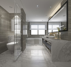 呈现现代浴室与奢侈品瓷砖装饰