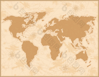 中世纪的世界地图老纸与画大陆和经络与风玫瑰古董<strong>地理位置</strong>为旅行向量中世纪的世界地图老纸与画大陆和经络与风玫瑰古董<strong>地理位置</strong>