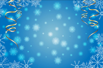 冬天蓝色的背景与雪花和金舍帕汀圣诞节和新一年向量插图冬天蓝色的背景与雪花和金舍帕汀圣诞节和新一年插图