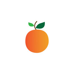橙色水果标志向量插图模板设计
