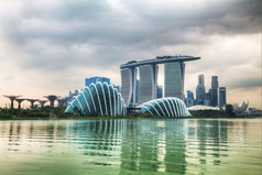 新加坡金融区的日落时间