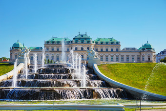 维也纳8月瞭望台宫8月维也纳奥地利rsquo历史建筑复杂的组成两个巴洛克式的宫殿的橘园和的宫马厩