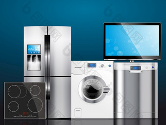 <strong>厨房</strong>和房子电器微波洗机冰箱气体炉子洗碗机