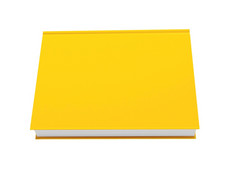 黄色的书孤立的白色背景黄色的书白色背景
