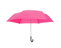 明亮的粉红色的伞孤立的白色背景明亮的粉红色的伞