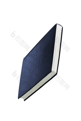 简单的蓝色的精装书书孤立的白色背景简单的蓝色的精装书书
