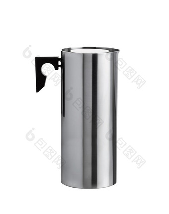 不锈钢电水壶孤立的白色背景不锈钢电水壶