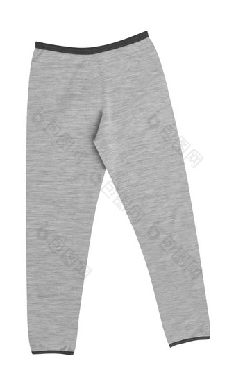 体育运动灰色的运动裤孤立的白色背景体育运动灰色的运动裤