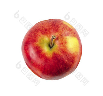 新鲜的红色的苹果孤立的白色背景新鲜的红色的苹果孤立的