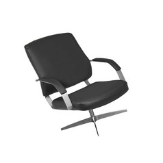 的办公室椅子从黑色的皮革孤立的白色背景