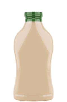 烧烤酱汁玻璃瓶孤立的白色背景