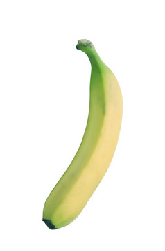 单香蕉孤立的白色背景