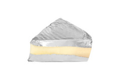 奶油奶酪三角形形状孤立的白色