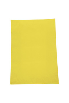 黄色的帆布购物袋孤立的白色背景