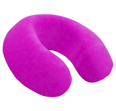 紫色的脖子枕头孤立的白色背景