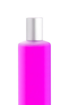 紫色的瓶孤立的白色背景