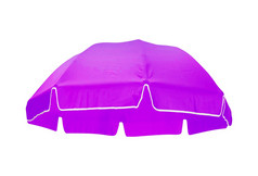 紫色的海滩伞孤立的