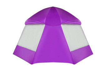紫色的旅游帐篷孤立的
