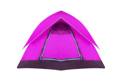 紫色的帐篷孤立的白色背景