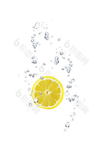 片柠檬水孤立的白色背景片柠檬水