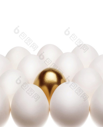 一个黄<strong>金蛋</strong>了在常见的白色鸡<strong>蛋</strong>孤立的白色背景一个黄<strong>金蛋</strong>了在常见的白色鸡<strong>蛋</strong>
