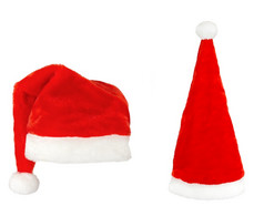 两个圣诞老人老人红色的帽子孤立的白色背景两个圣诞老人老人红色的帽子白色背景