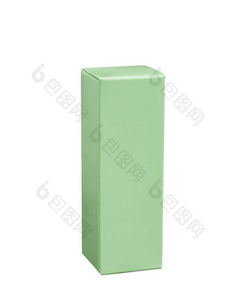 绿色纸盒子孤立的白色背景绿色纸盒子