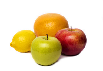 分类水果孤立的白色背景分类水果