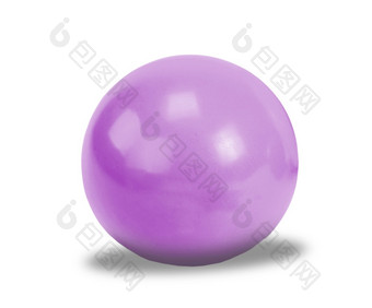 紫罗兰色的<strong>健身房</strong>球为锻炼孤立的白色背景紫罗兰色的<strong>健身房</strong>球为锻炼