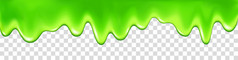 绿色黏液滴孤立的透明的背景滴油漆万圣节粘液现实的向量插图