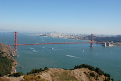 的金门桥而且三旧金山从马林海角加州