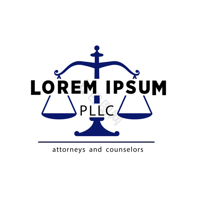 插图向量图形法律公司标志