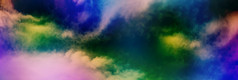 色彩斑斓的多云的天空悲观的云坏天气概念全景图像