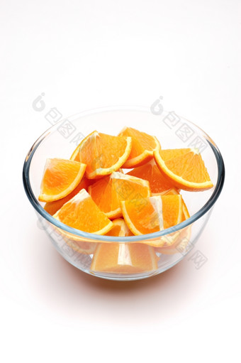 橙子切片橙子白色背景