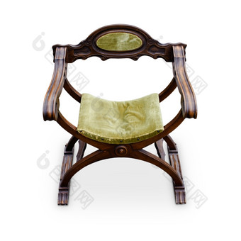 古董文艺复兴时期的意大利扶手椅古董文艺复兴时期的意大利扶手椅孤立的白色背景