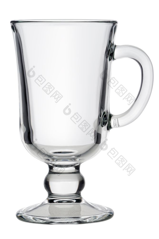 孤立的对象单热茶咖啡玻璃杯白色背景茶咖啡玻璃杯